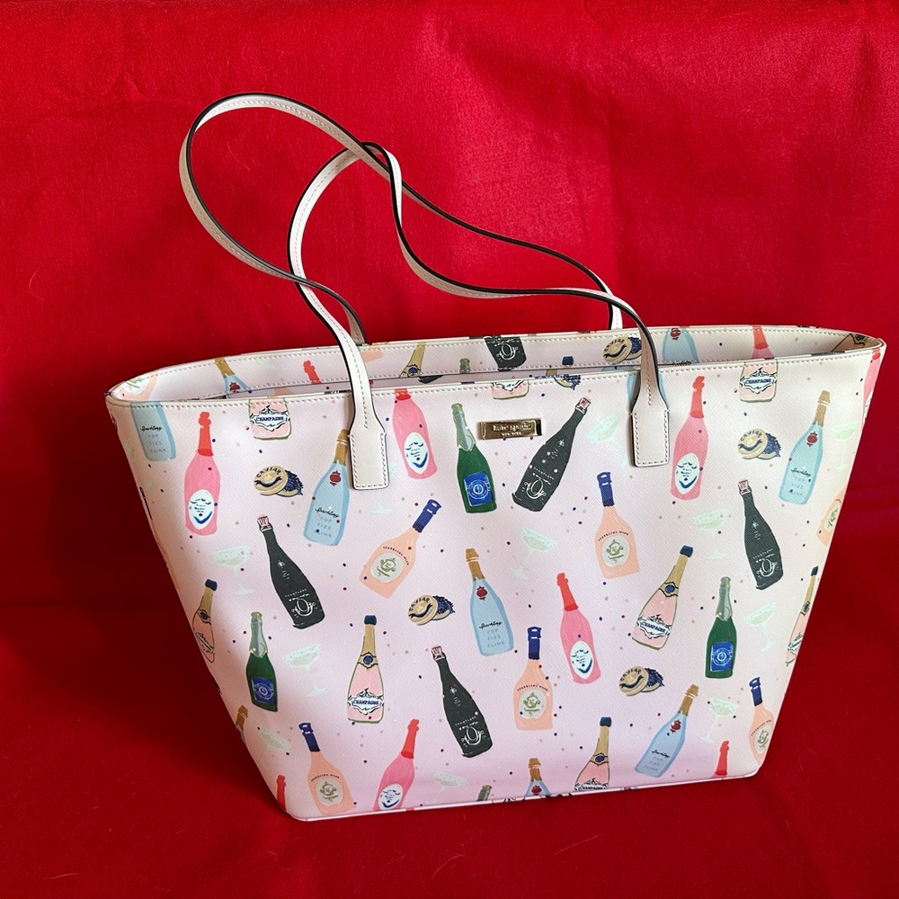 Kate Spade coated canvas champagne tote